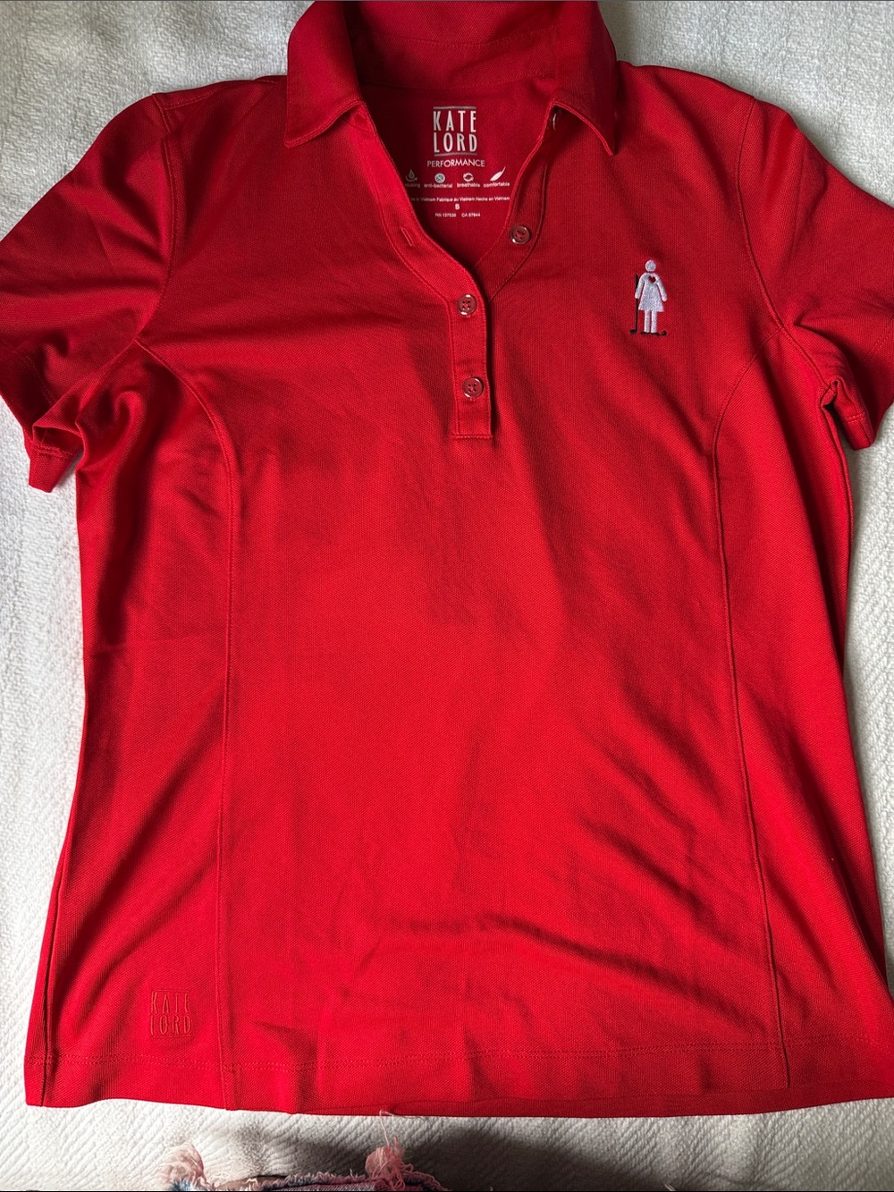 Kate Lord Performance Women's Red Polo Top